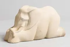 Michael Cooper, Elephant, carved stone sculpture