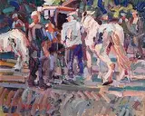 Afternoon, Tallow Horse Fair by Arthur K. Maderson, oil on board, offered Jan 2017