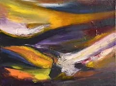 Moving Rock Forms by Michael Gemmell, oil on canvas, sold Jan 2017