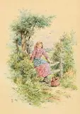 Contemplation by Myles Birkett Foster Rws British, watercolour, offered Jan 2017