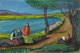 Jimmy Bingham, Daisy Chain, oil on board