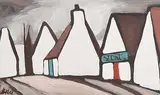 The Village Store by Markey Robinson, gouache on board, sold Jan 2017