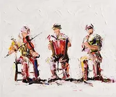 J.P. Neeson, Craic agus Ceol, oil on board