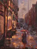Gerry Glynn, Fading Light, South Frederick Street, 2001, oil on board