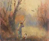 Seamus Coleman, Open Season, oil on canvas