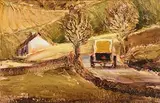 Joanna Tinsley, The Road Home, oil on board