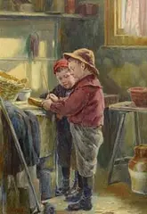 Arthur Hill, Learning the Trade, oil on canvas