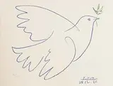 Blue Dove of Peace by Pablo Picasso Spanish, limited edition lithograph numbered 443/1000 (Published by S.P.A.D.E.M., Societe de la Propriete Artistique aet des Dess, sold Jan 2017