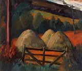 Peter Collis, Hay Stacks, Co. Wicklow, oil on canvas