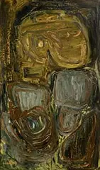 Figure by a Well by Nano Reid, 1962, oil on board, sold Dec 2016