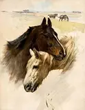 Arthur Wardle British, Friends, oil on canvas
