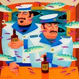 Double Vision by Graham Knuttel, oil on canvas, sold Dec 2016