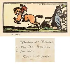 Jack Butler Yeats, The Jockey, hand-coloured Cuala Press Print