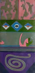 Painting (Triptych) by Gerard Dillon, oil on canvas, offered Dec 2016