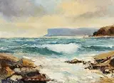 Fair Head, Co Antrim by Norman J. McCaig, oil on board, sold Dec 2016