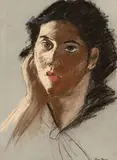 Nano Reid, Portrait of a Young Lady, pastel