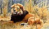 Matthew Hillier South African, King of the Beasts, 1996, oil on board