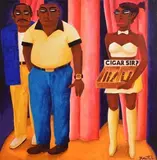 Cigar Sir? by Graham Knuttel, oil on canvas, sold Sep 2016