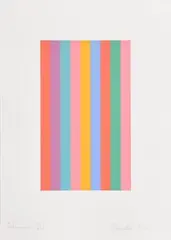Bridget Riley British, Sideways, 2010, screenprint signed & numbered 157/250