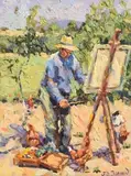 James S. Brohan, Self Portrait of Artist at Work