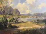 George Gillespie, On the River Shannon, Corbally, Co Limerick, oil on canvas