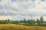 Peter Curling, Cattle at T.J's, oil on board