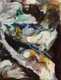 Abstract Composition by Barrie Cooke, 1967, oil on paper, offered Sep 2016