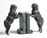 Nicola Toms British, Pansy Bookends, bronze - numbers 9 & 10 from an edition of 18