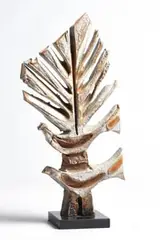 Birds in a Tree by Leo Higgins, unique bronze on polished stone base, offered Sep 2016
