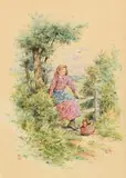 Contemplation by Myles Birkett Foster Rws British, watercolour, offered Sep 2016