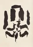 Deer Among Dolmens by Louis le Brocquy, 1969, limited edition lithograph signed & numbered 5/70, sold Sep 2016