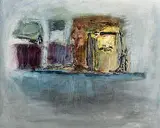 Gerald Davis, Dwelling, 1984, oil on board