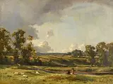 Picnic by the River by Frank McKelvey, oil on canvas, offered Apr 2016