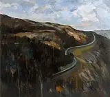 Peter Collis, The Road Above Lough Tay, Roundwood, Co. Wicklow, oil on canvas