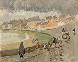 Rain at Kilkee. Co. Clare by Letitia Marion Hamilton, 1948, oil on canvas, sold Apr 2016
