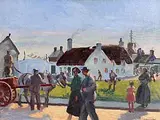 Evening at Rush by Maurice MacGonigal, oil on canvas, offered Apr 2016