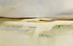 Wildlife Refuge, Curracloe, Co Wexford by Richard Kingston, oil on panel, sold Apr 2016