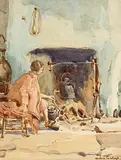 Kate Kearney's Cottage by Maurice Canning Wilks, watercolour, sold Apr 2016