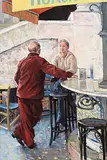 Hector McDonnell, Bar in Valencia Market, oil on canvas