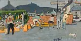 Fish Sellers, Clifton, Connemara by Maurice MacGonigal, oil on board, sold Apr 2016