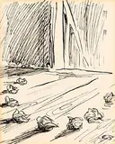 Rattle by Jack Butler Yeats, pen & ink, sold Apr 2016