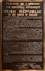 1916 Irish Proclamation, Original Cast of the Authentic Print of the Irish Proclamation (which includes original type setting errors), 2016, bronze - number 1 from an edition of 3