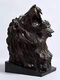 José Maria David French, Lion's Head, 2010, bronze - number 4 from an edition of 8