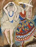 Ballerinas by Markey Robinson, oil on board, sold Apr 2016