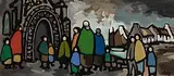 Going to Mass by Markey Robinson, oil on board, sold Apr 2016