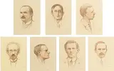 Thomas Ryan, Portraits of the1916 Rising Leaders, set of 7 conté on paper