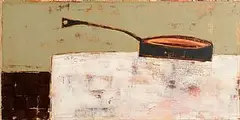 Angi Allen, Still Life - Big Black Fry Pan, 2006, oil on canvas