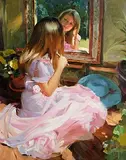 Vladimir Volegov Russian, Coquetterie (Vanity), oil on canvas
