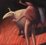John Boyd, Figure with Animal, 1997, oil on canvas