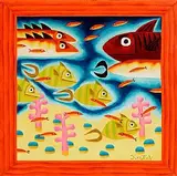 Deep Blue by Graham Knuttel, oil on canvas, sold Apr 2016